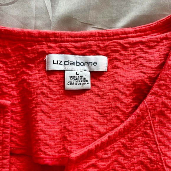 Liz Claiborne coral colored short jacket - Picture 5 of 5